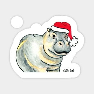 2013 Holiday ATC 17 - Ho Ho Ho Hippo Magnet