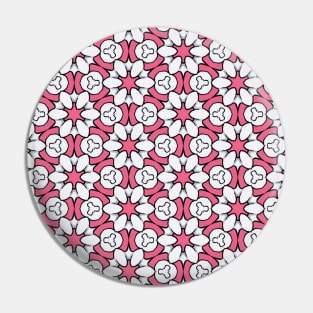 Pink White Flower Pin