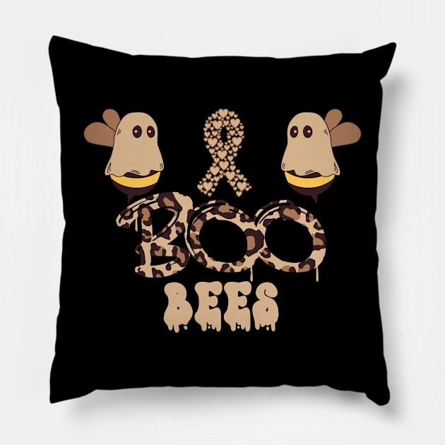 Boo Bees Pillow by Myartstor 