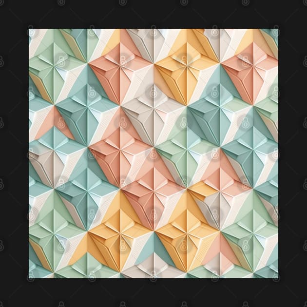 Geometric Repeating Pattern, pastel colours by WilbDigital