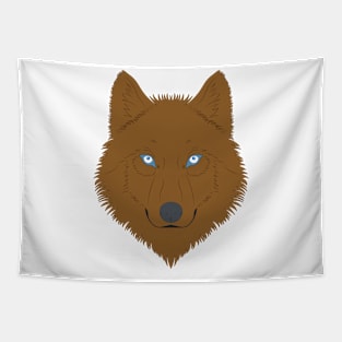 Brown wild wolf Tapestry