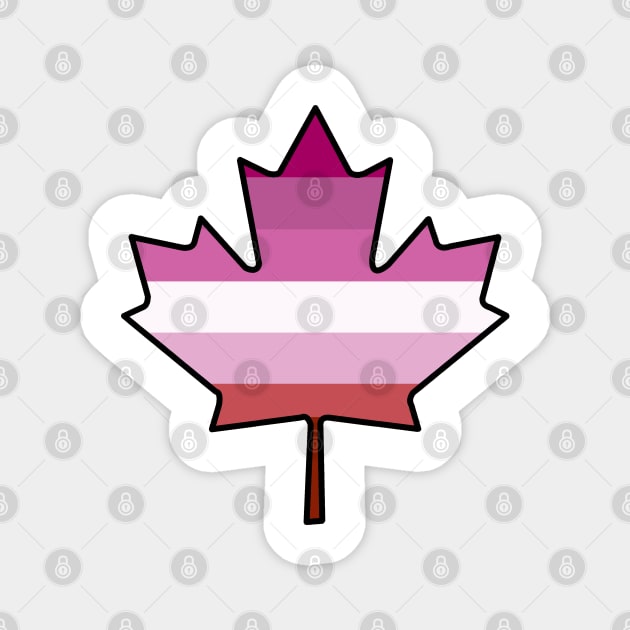 Maple Leaf Lesbian Pride! Magnet by somekindofguru