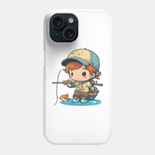 Catching fish and hearts with my kawaii skills Phone Case