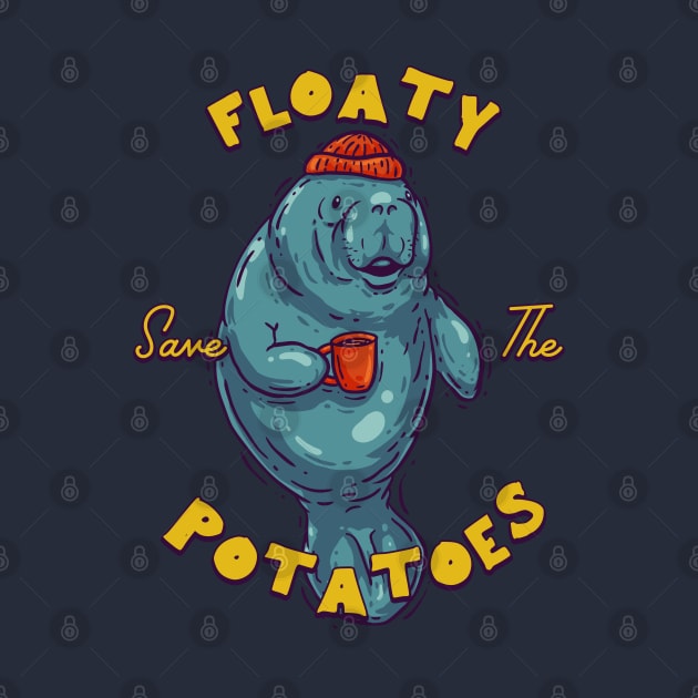 Save the Floaty Potatoes - Florida Manatee by anycolordesigns