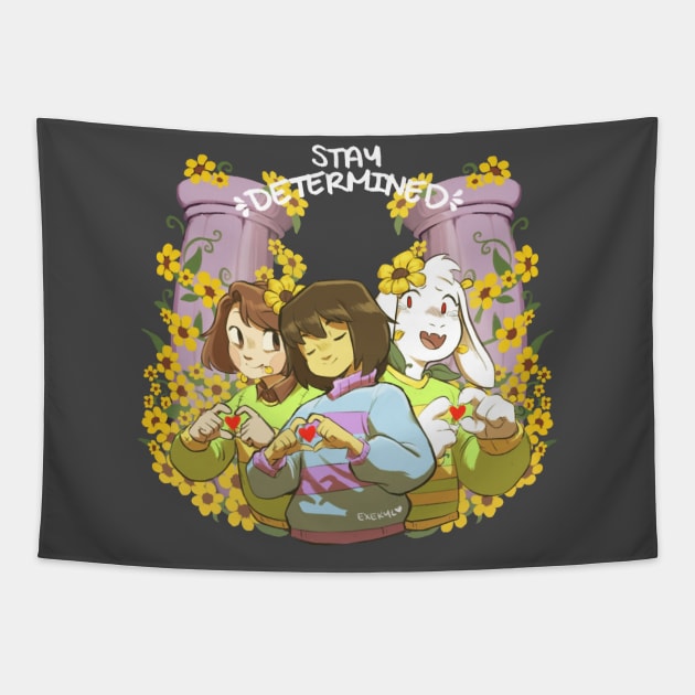 Stay Determined Tapestry by exekyl