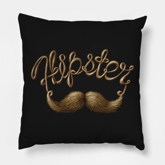 Hipster Moustache Pillow by lightidea