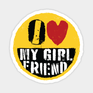 I LOVE MY GIRLFRIEND - Graffiti Love: I Heart My Girlfriend Street Art Design Magnet