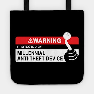 Protected By Millennial Anti-Theft Device Tote