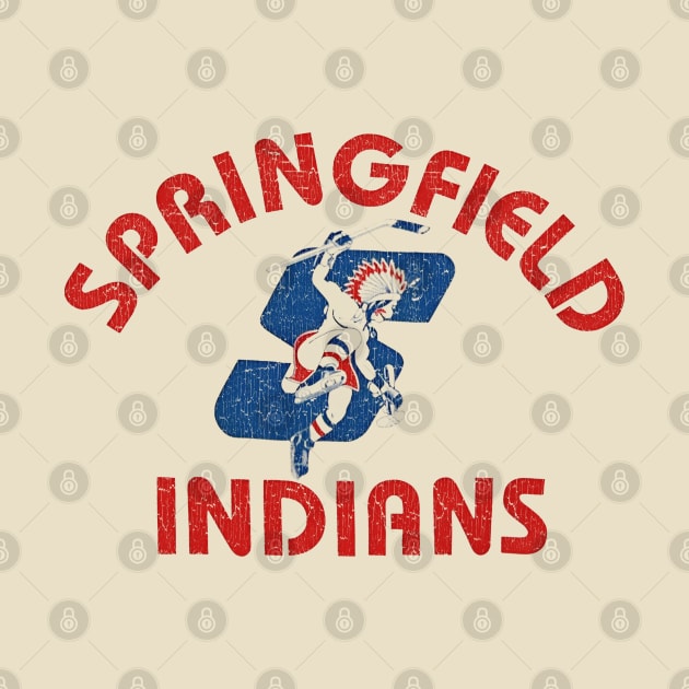 Springfield Indians Hockey 1974 Vintage by Jazz In The Gardens