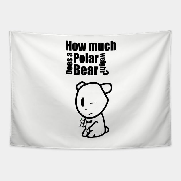 How Much does a Polar Bear weigh? Tapestry by Chrisette_Designs