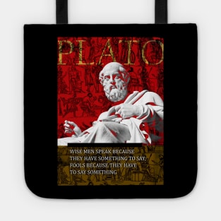 Plato Philosophical/Motivational Quote on Wisdom 2 Tote