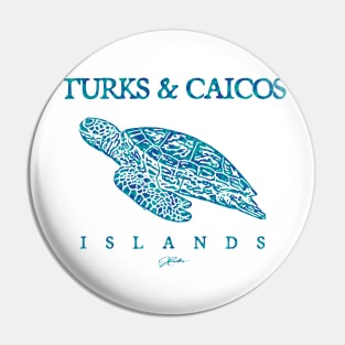 Turks & Caicos Islands Gliding Sea Turtle Pin