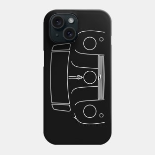 Tatra T87 classic 1940s saloon car white outline graphic Phone Case