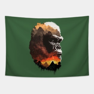 Silverback Gorilla Monkey Mountain Gorilla Tapestry