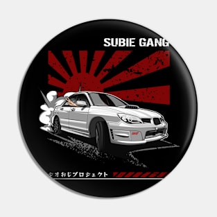 Subie Gang WRX STi (Pearl White) Pin