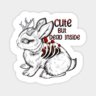 Cute but Dead Inside Doom Bun Bun Magnet