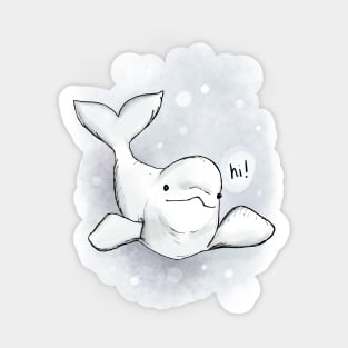 Beluga Whale Swimming Sticker by katdrawsit for iOS & Android