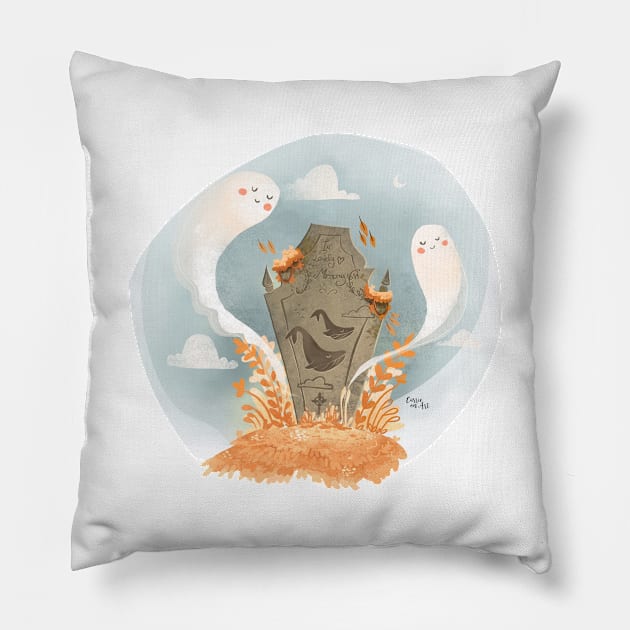 👻Spooky but cute👻 Pillow by Carrie on Art