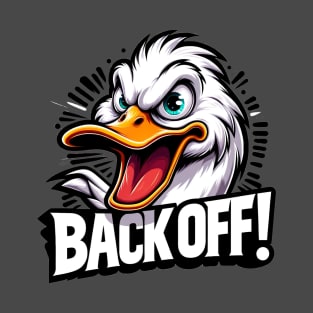 Angry White Duck 'BACK OFF!' T-Shirt