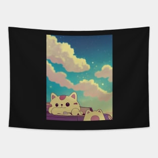 bee and puppycat Tapestry