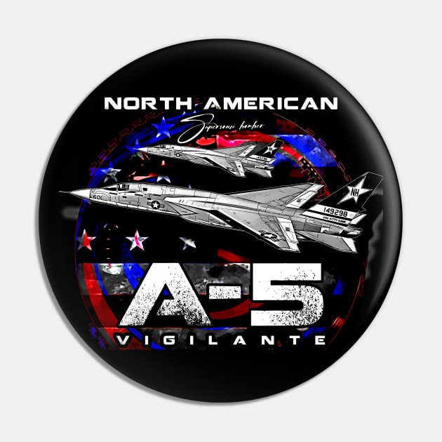 A5 Vigilante Carrier-Based Supersonic Bomber Aircraft Pin by aeroloversclothing