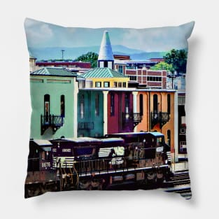 Norfolk VA - Train With Two Locomotives Pillow