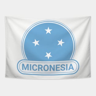 Micronesia Country Badge - Micronesia Flag Tapestry
