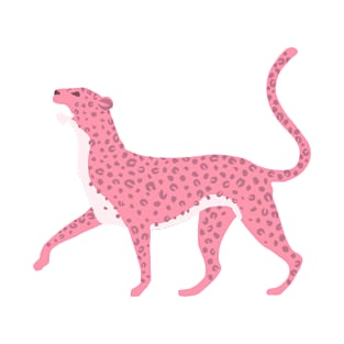 Pink Leopard Drawing T-Shirt
