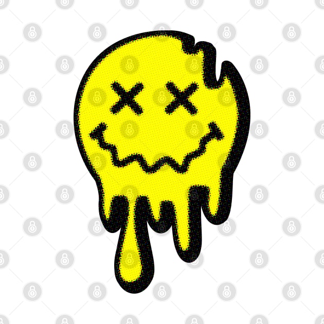 ACID SMILEY (MELTING) #6 (DEEP SHADOW) by RickTurner