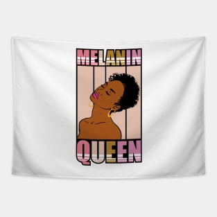 Black American Woman. Black Beauty, Melanin Queen Tapestry