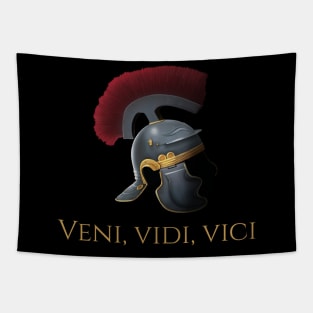 Veni Vidi Vici - Ancient Roman Legionary Helmet - SPQR Rome Tapestry