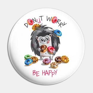 hedgehog donut worry Pin