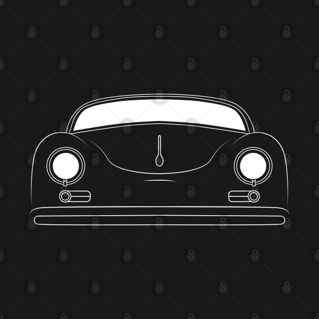 Porsche 356 Speedster White Outline by kindacoolbutnotreally