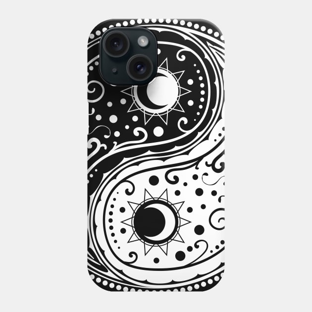 Yin yang sign paisley Phone Case by AnnArtshock