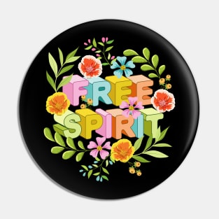 Free Spirit / Floral Art Pin