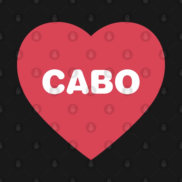 Cabo Mexico Bold Red Heart by modeoftravel