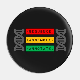 Bioinformatics Genome Sequence Assemble Annotate Traffic Light Labels Pin