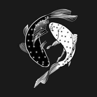 koi fish, japanese carps. Yin Yang T-Shirt