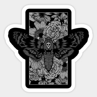 Deathhead Moth STICKER - Insect - Waterproof Art Sticker - Linocut  printmaking — Hannah Guthrie Designs