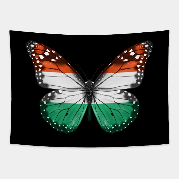 Hungarian Flag  Butterfly - Gift for Hungarian From Hungary Tapestry by Country Flags