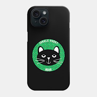 Black cat head Phone Case