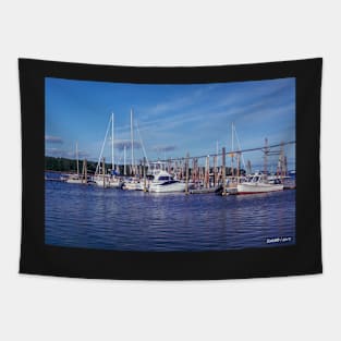 Boats at Belfast, Maine USA Tapestry