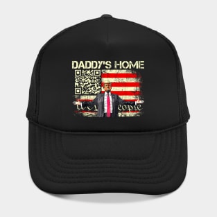 Trump Daddy's Home Funny QR Trump 45 47 Trump Dancing Code Hat