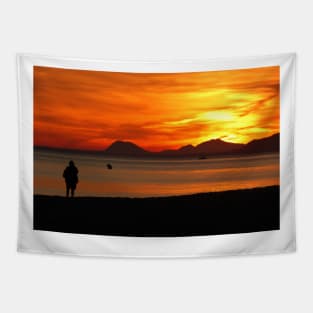 Benidorm Sunset Costa Blanca Spain Tapestry