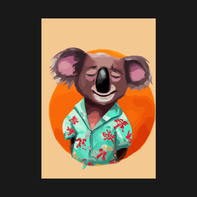 Koala with Hawaii Shirt by maxcode