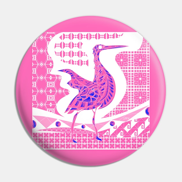 pink agami heron garza in ecopop talavera azulejo pattern in pop wallpaper Pin by jorge_lebeau