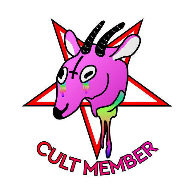 Cult member pink colorful goat by Karafuru