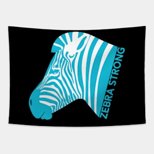 Ehlers Danlos Rare Disease Awareness Zebra Strong Turquoise Tapestry