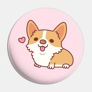 Cute Smiling Corgi Dog Pin