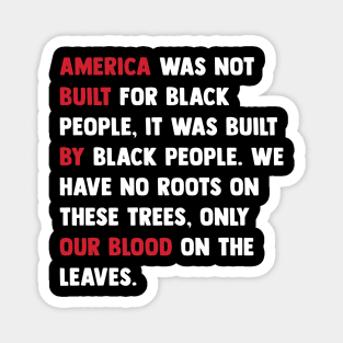 America was built by black people, Black Lives Matter, Black History Magnet